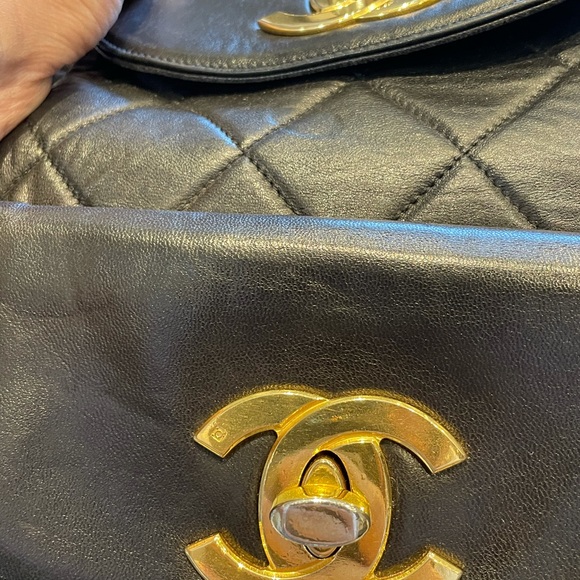 Vintage Authentic Chanel backpack CC logo - Picture 6 of 12